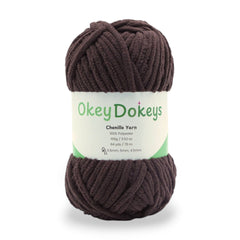 soft chenille brown yarn in a 100g skein beginner yarn