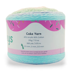 1060 Yards Gradient Cake Yarn - #1 Super Fine Cotton Acrylic Yarn