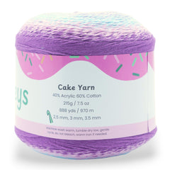1060 Yards Gradient Cake Yarn - #1 Super Fine Cotton Acrylic Yarn
