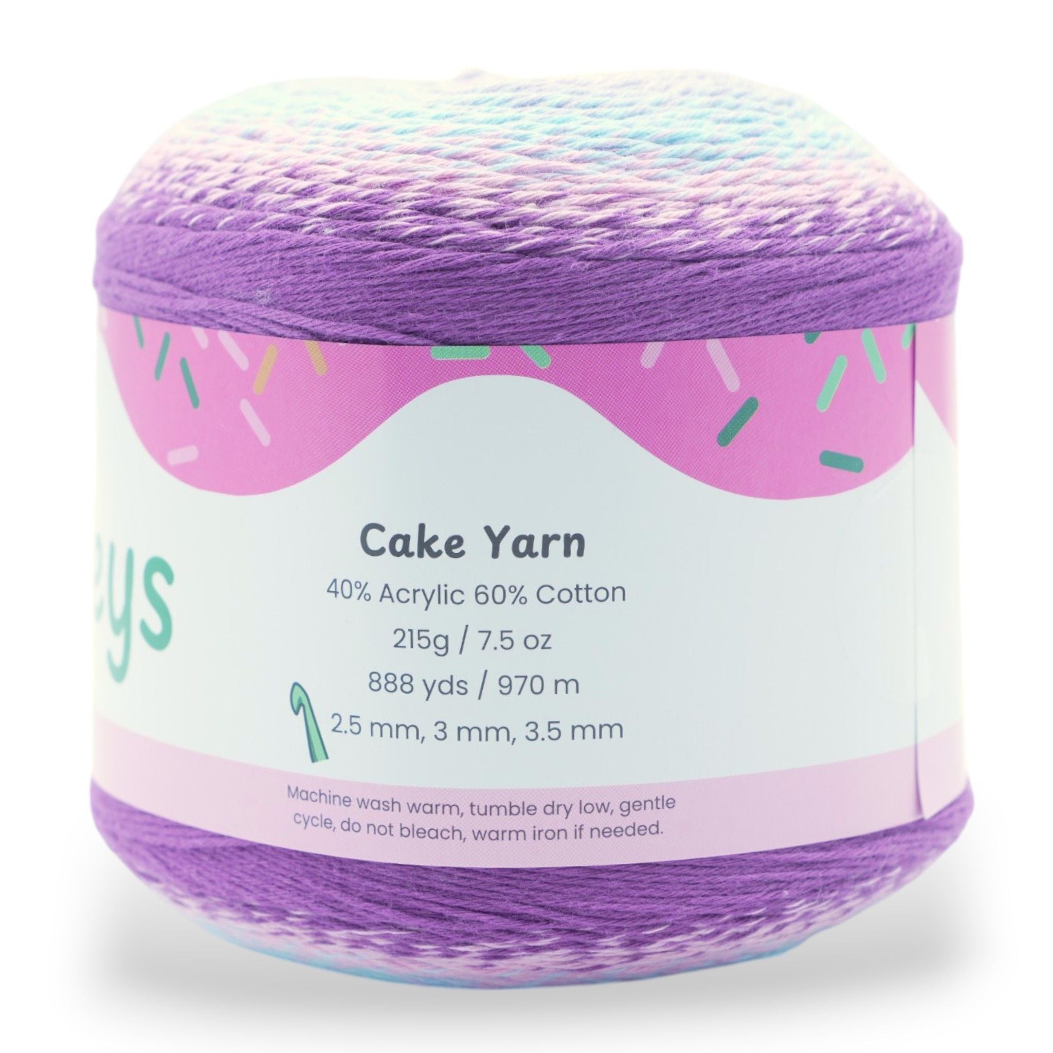 colorful purple cake yarn for microcrochet or knitting
