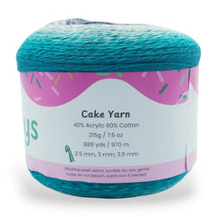 1060 Yards Gradient Cake Yarn - #1 Super Fine Cotton Acrylic Yarn