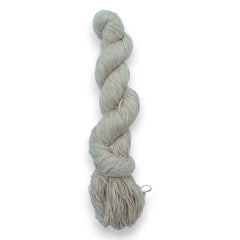 A skein of beige cotton slub yarn