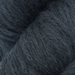 A skein of black cotton slub yarn.
