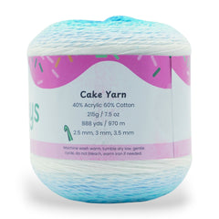1060 Yards Gradient Cake Yarn - #1 Super Fine Cotton Acrylic Yarn