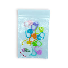 10-Piece Assorted Colored Heart-Shaped Stitch Markers for Crochet & Knitting