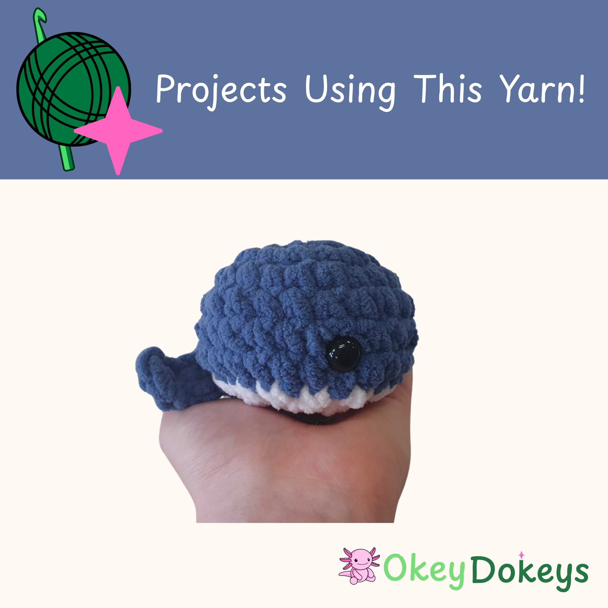projects using this yarn super bulky chenille whale ice cap blue okey dokeys