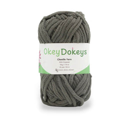 grey chenille yarn 50 grams for crocheting