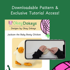 Jackson the baby booty chicken tutorial video on green background