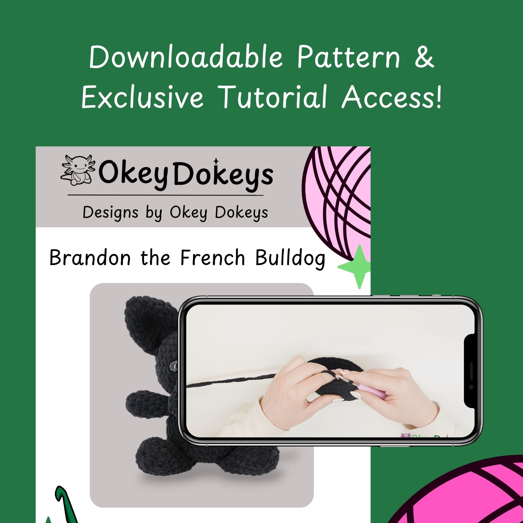 learn how to crochet a dog with a crochet bulldog pattern and tutorial