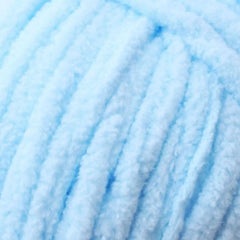 Close-up of light blue yarn