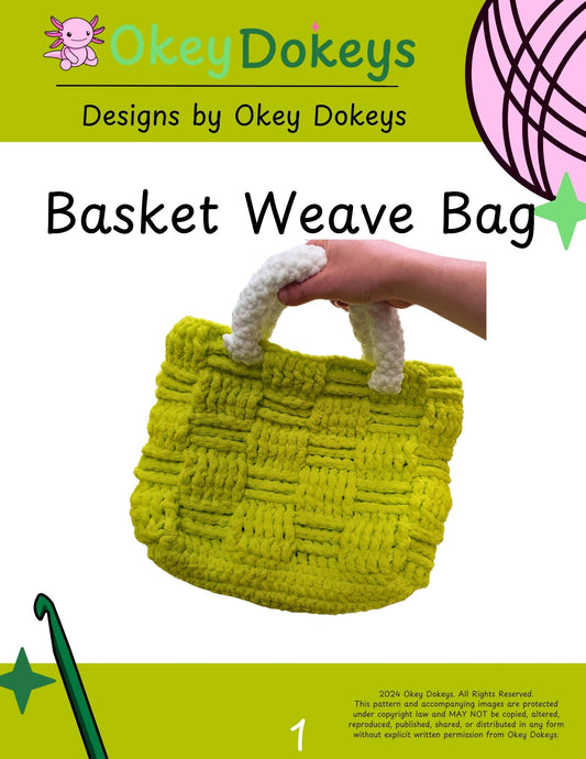 Basket Weave Crochet Handbag Pattern Only