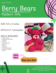 Crochet Berry Bears Pattern