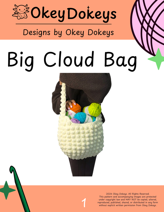 Big Cloud Bag Crochet Pattern Only