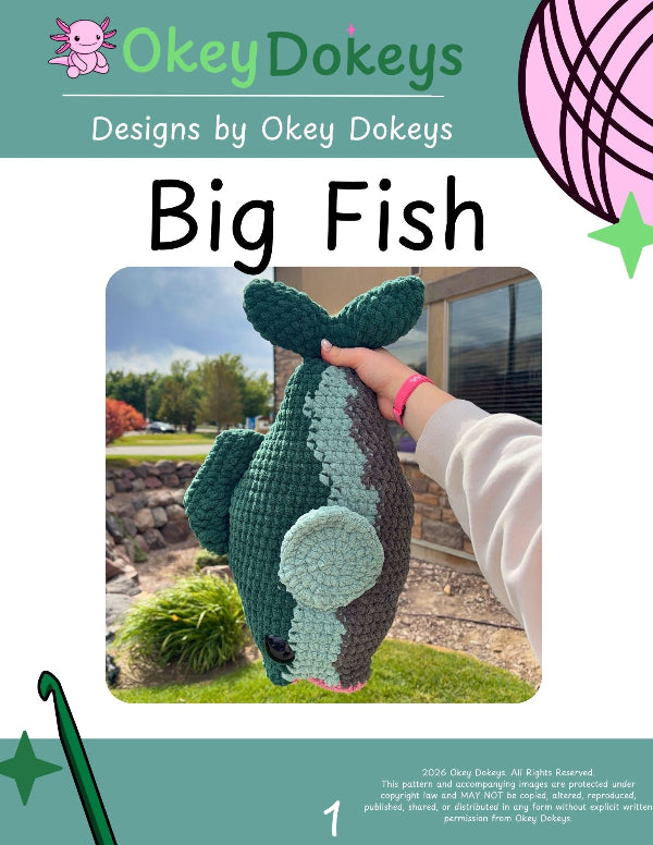 Crochet Big Fish Pattern – Okey Dokeys