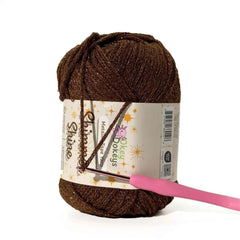 Metallic Shimmer Ribbon Yarn β Lightweight Tube Tape Yarn for Crochet Bags, Accessories & Decorative Projects (100g)