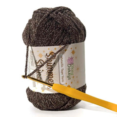 Metallic Shimmer Ribbon Yarn β Lightweight Tube Tape Yarn for Crochet Bags, Accessories & Decorative Projects (100g)