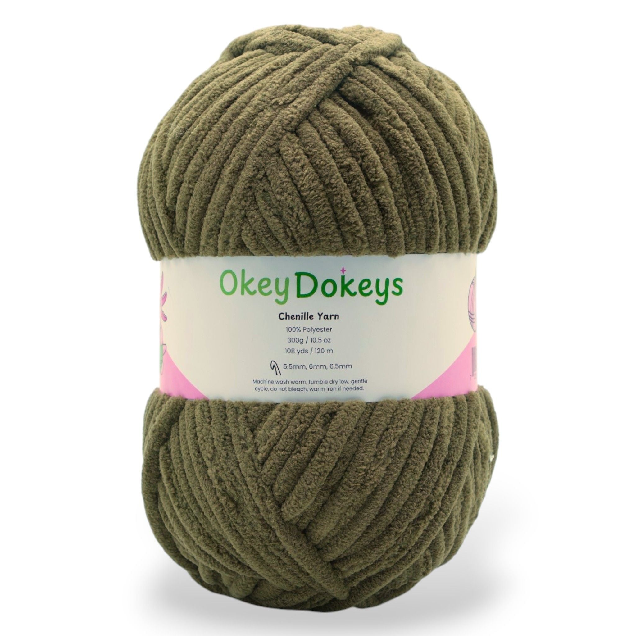 dark green jumbo posh chenille yarn 300g camo green