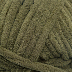 jumbo posh chenille yarn 300g camo green dark green