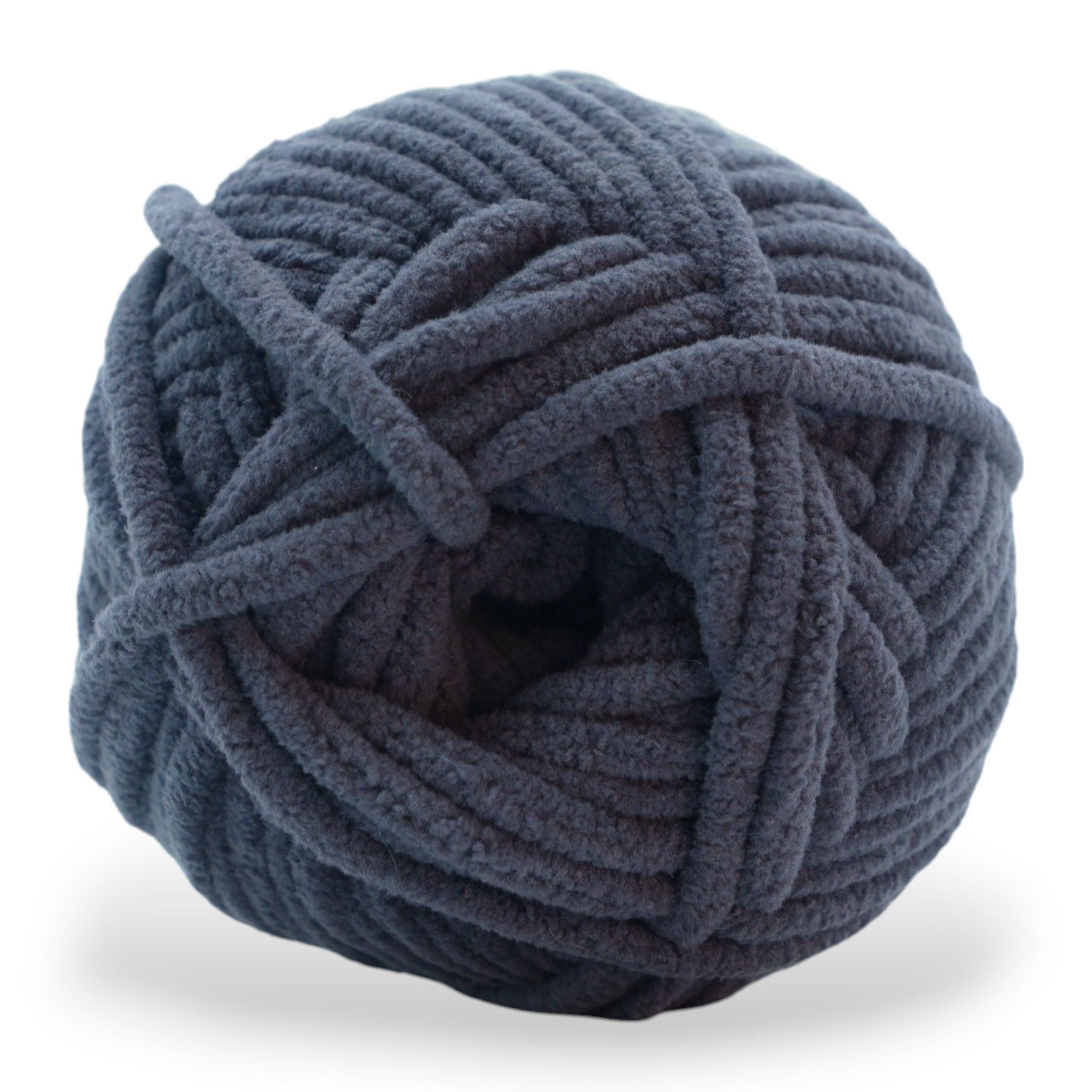 super bulky chenille yarn charcoal grey