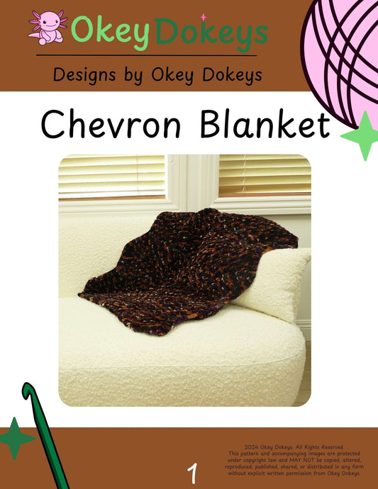 Crochet Chevron Blanket Pattern Only
