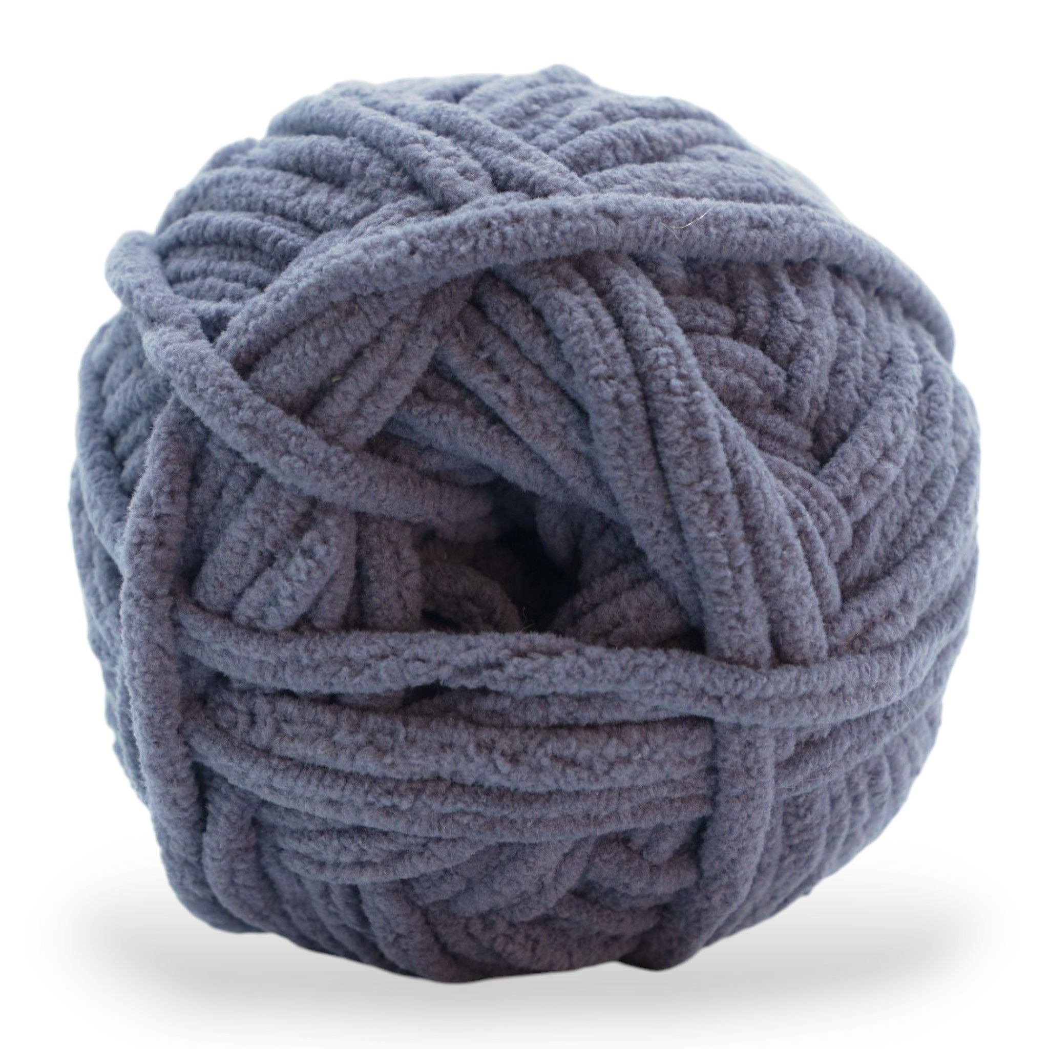 super bulky chenille yarn chilly fog gray blue