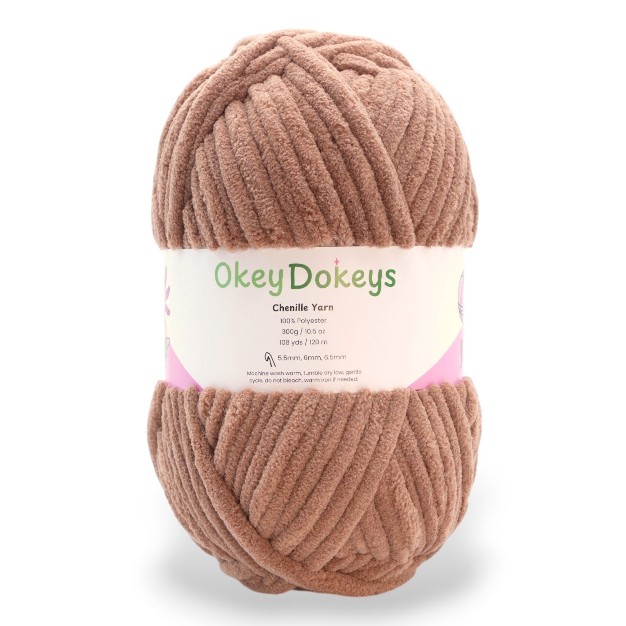 cinnamon brown jumbo posh chenille yarn 300g