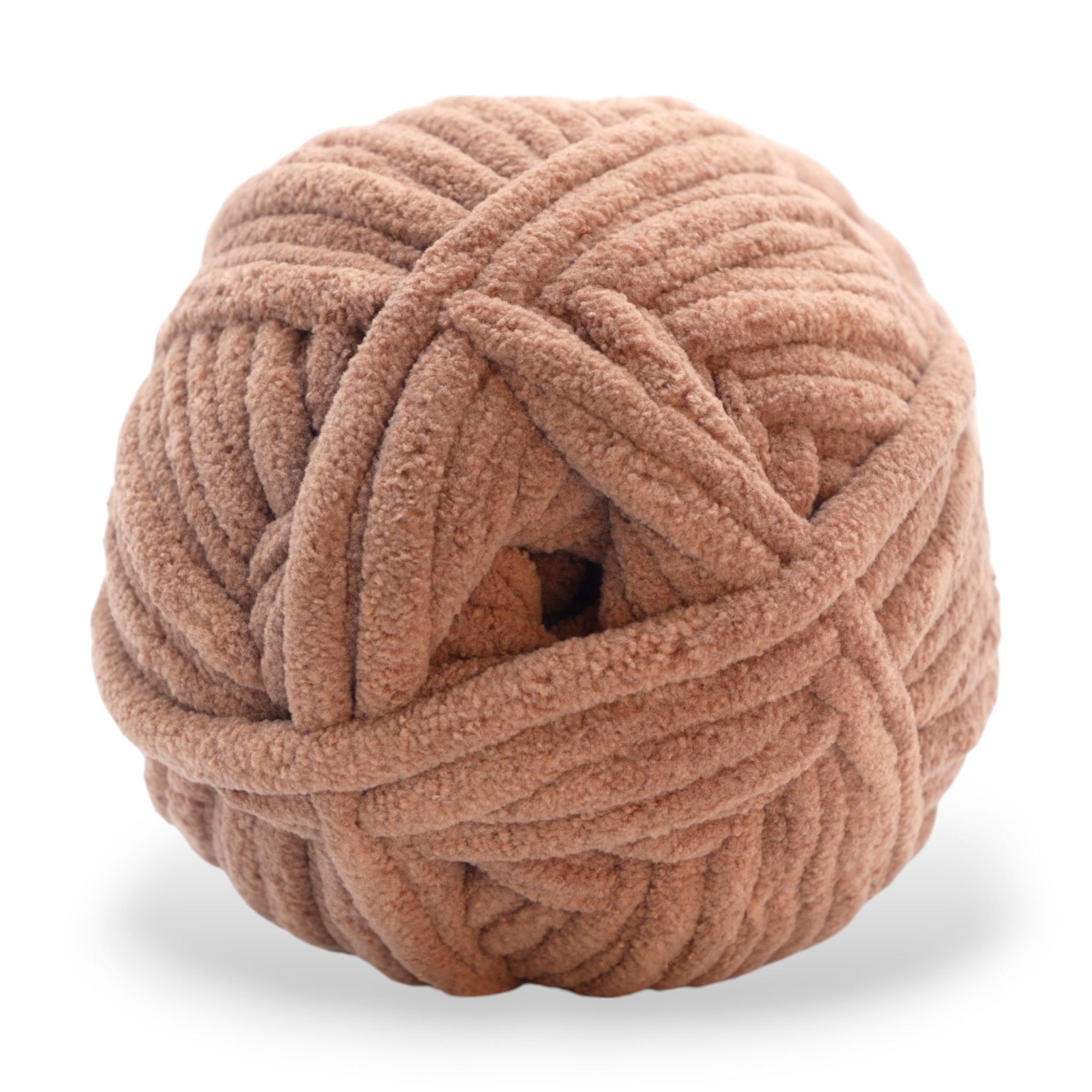 jumbo posh chenille yarn 300g cinnamon brown