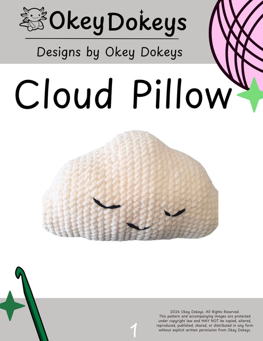Crochet Cloud Pillow Pattern Only