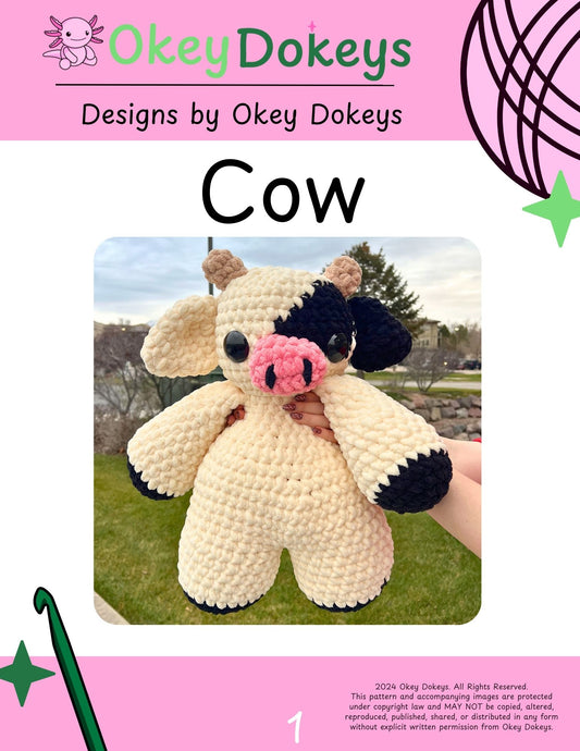 Crochet Cow Pattern Only