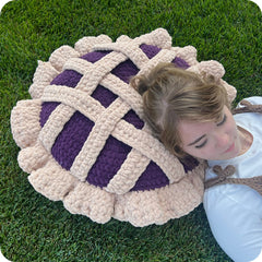 Crochet Berry Pie Pillow Pattern Only