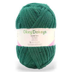 deep forest green jumbo posh chenille yarn 300g dark green