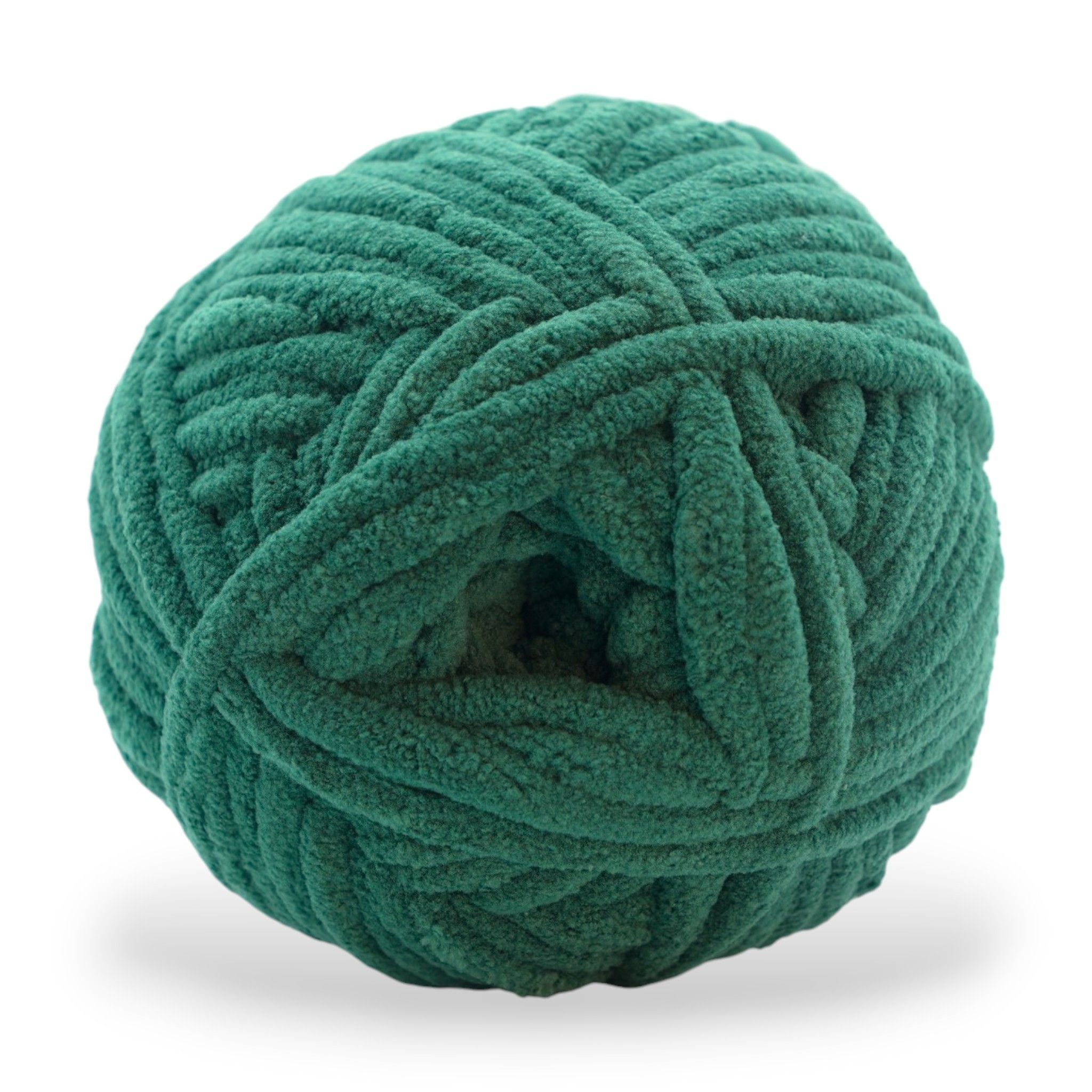 deep forest green dark green jumbo posh chenille yarn 300g