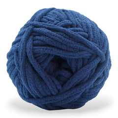 super bulky chenille yarn deep ocean blue navy blue