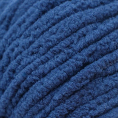 deep ocean blue navy blue chenille yarn super bulky