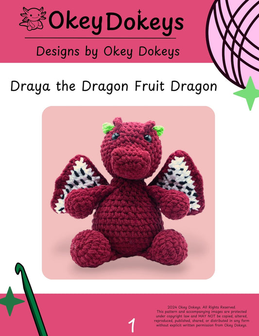 Dragon Fruit Dragon Crochet Pattern Only