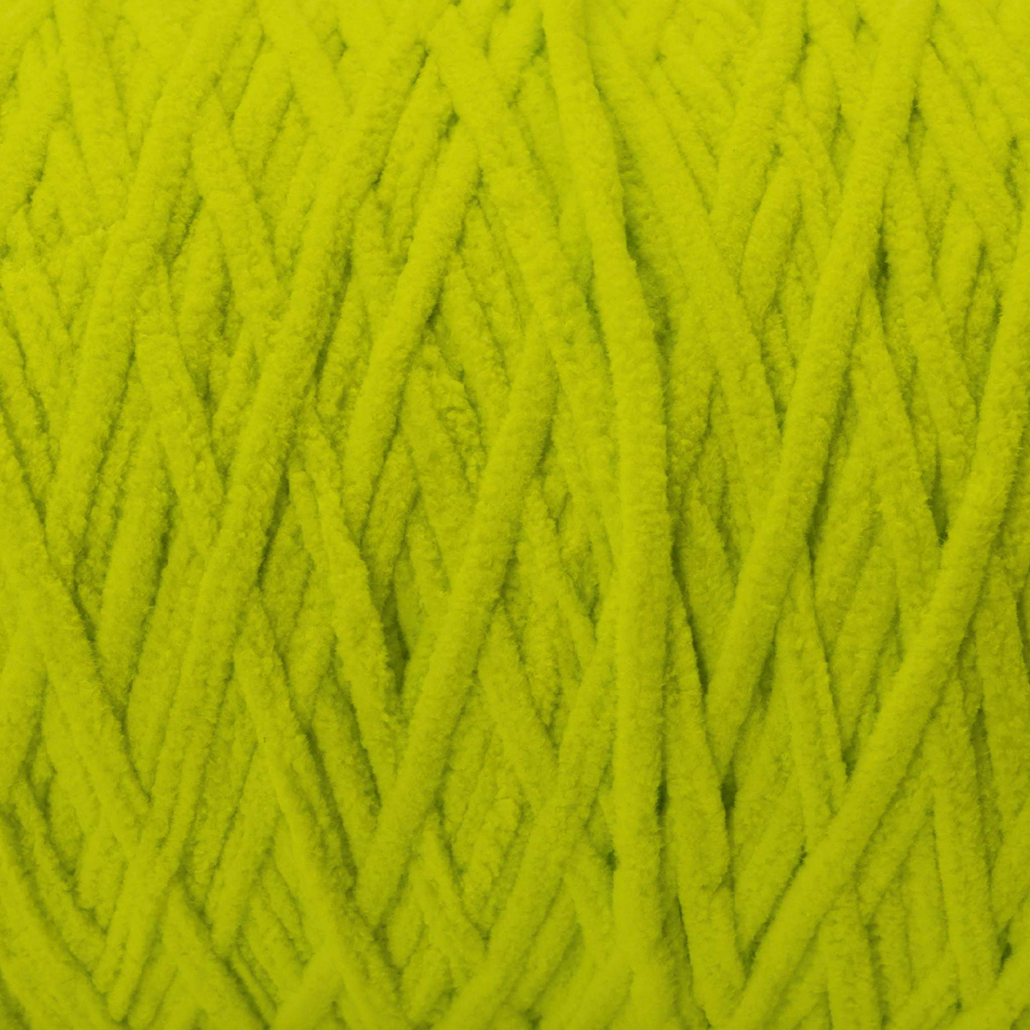 bright neon green chenille posh yarn