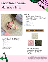 Crochet Flower Bouquet Keychain Pattern Only