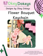 Crochet Flower Bouquet Keychain Pattern Only