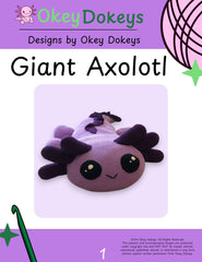 Crochet Giant Axolotl Pattern Only