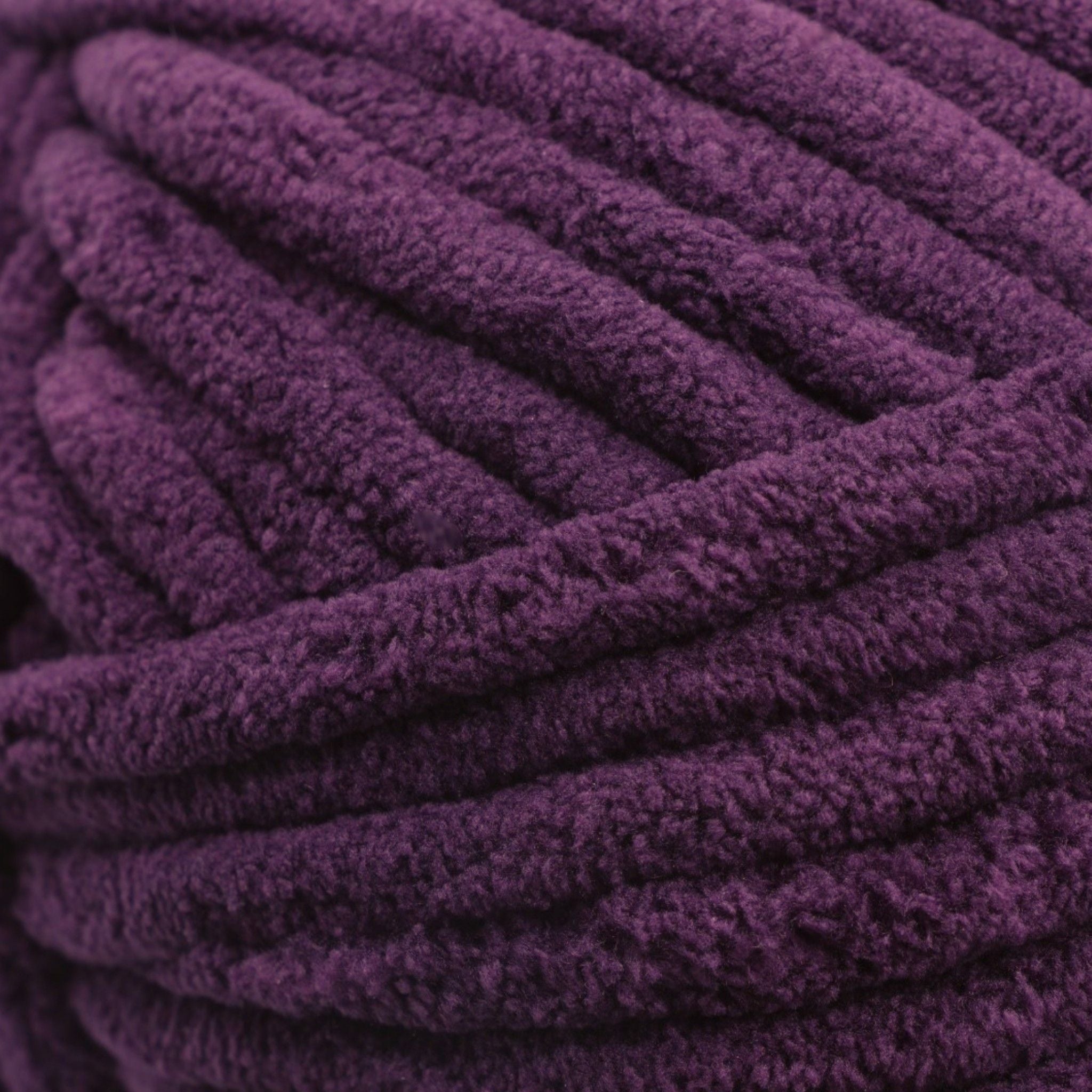 dark purple jumbo weight chenille yarn for crocheting blankets