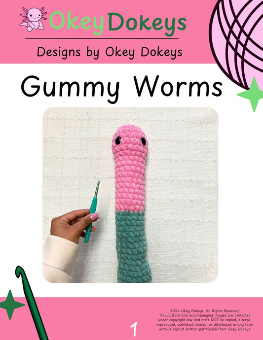 Crochet Gummy Worms Pattern Only