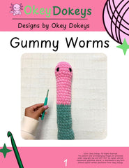 Crochet Gummy Worms Pattern Only