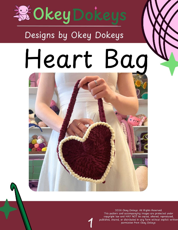 Crochet Heart Bag Pattern – Okey Dokeys