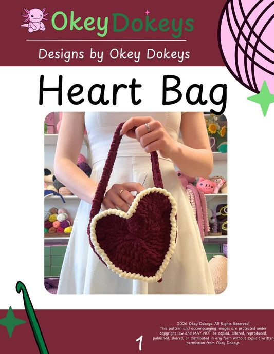 Crochet Heart Bag Pattern Only