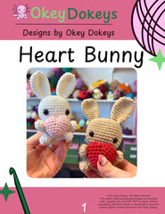 Crochet Heart Bunny Pattern Only