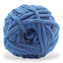 super bulky chenille yarn ice cap blue