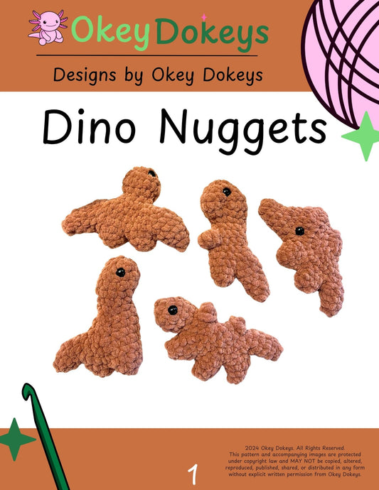 Crochet Jumbo Dino Nuggets Pattern Only