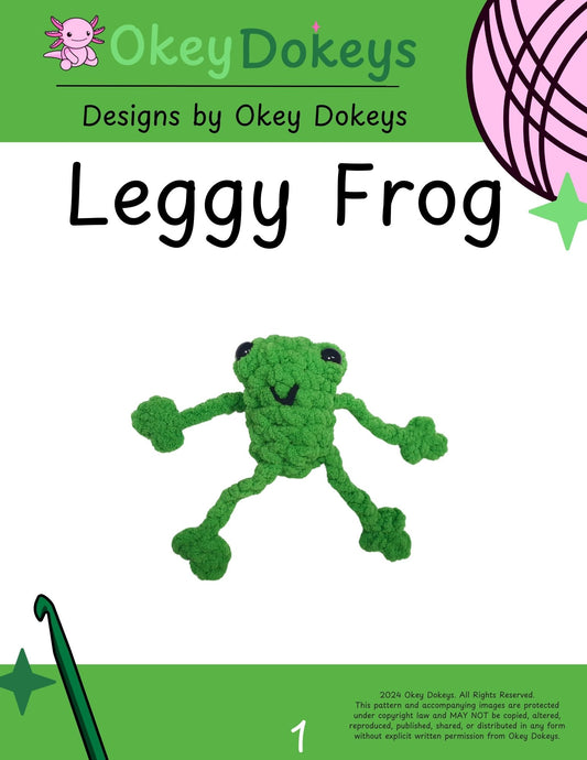 Leggy Frog Crochet Pattern Only