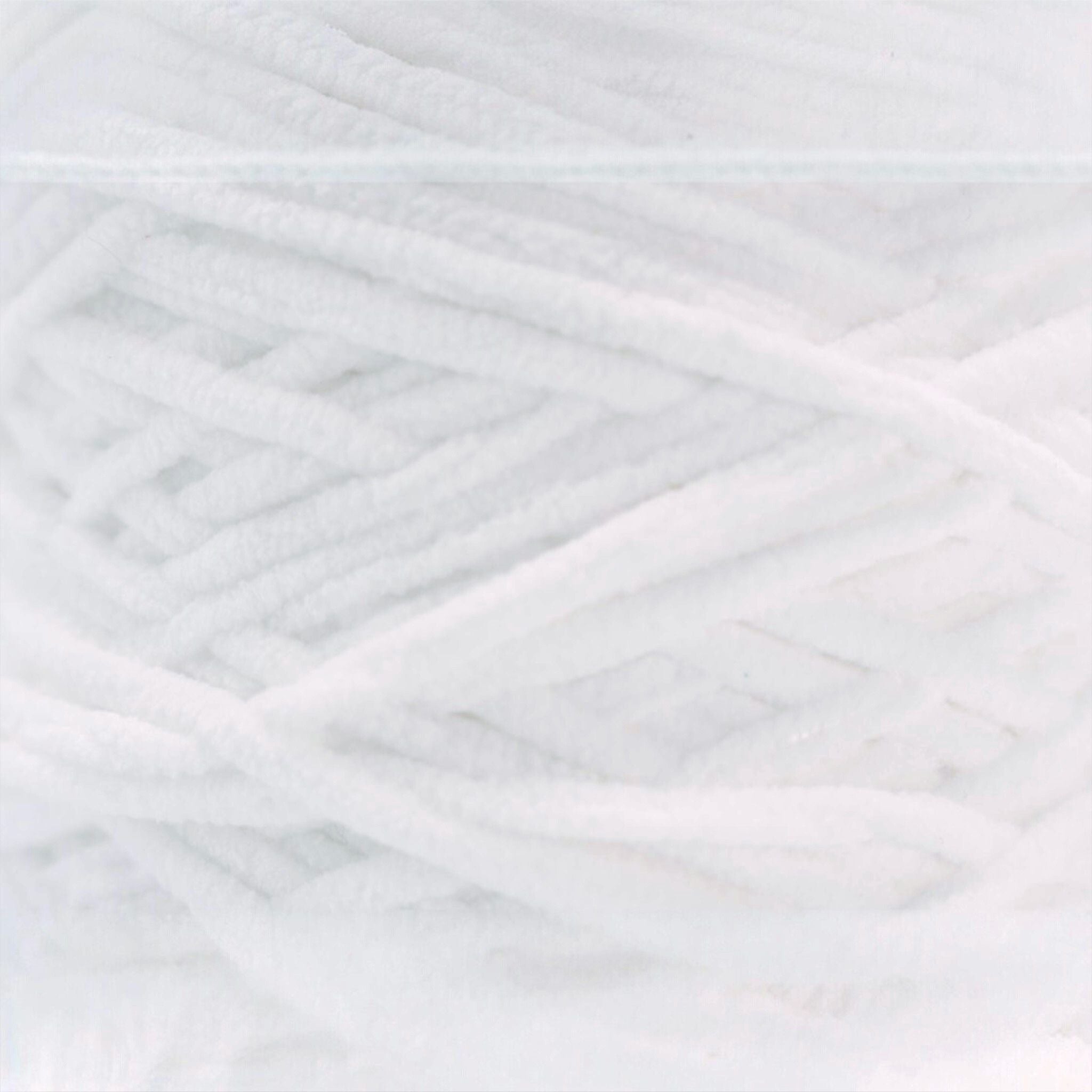 marshmallow fluff white super bulky chenille yarn