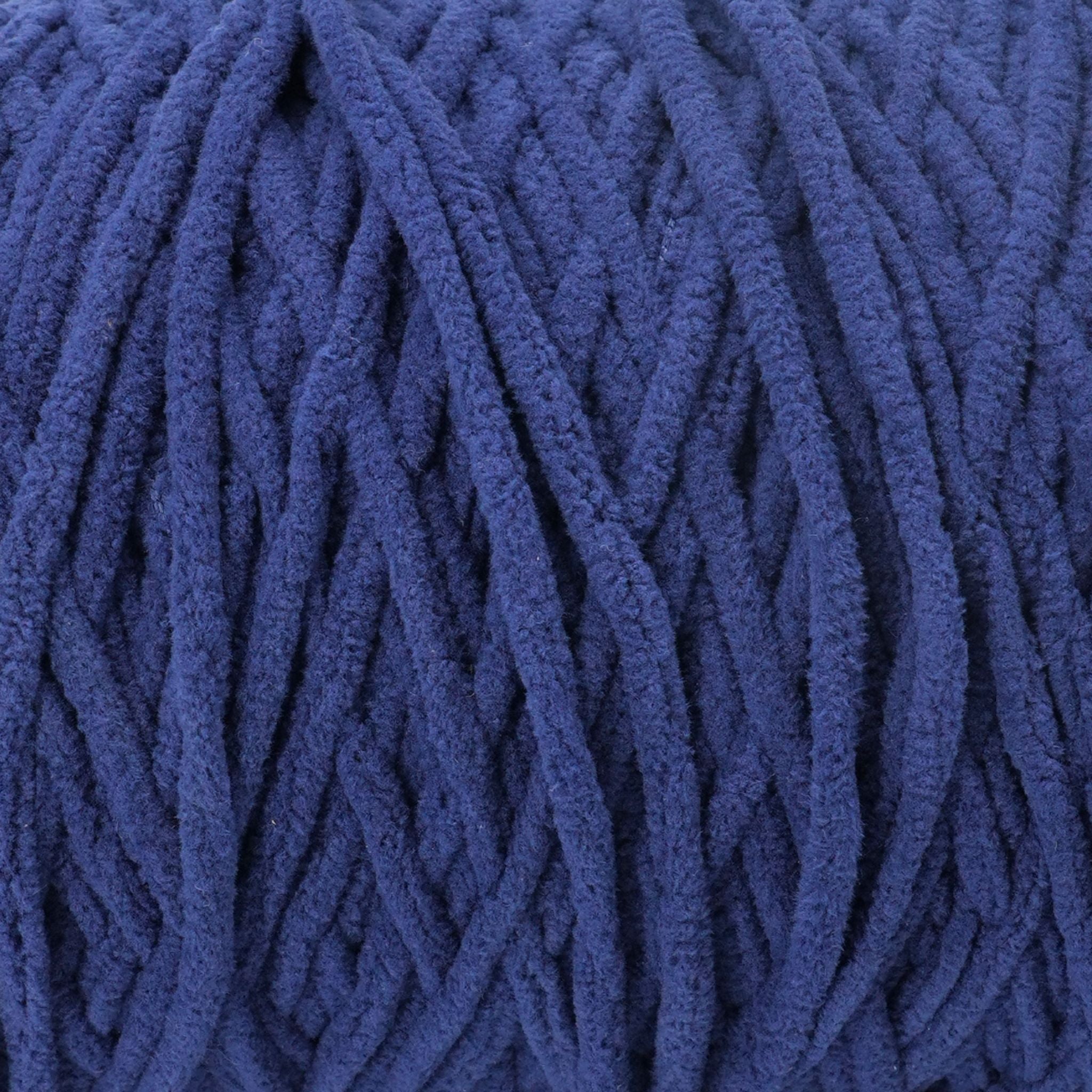 navy blue chenille yarn made from polyester bulky